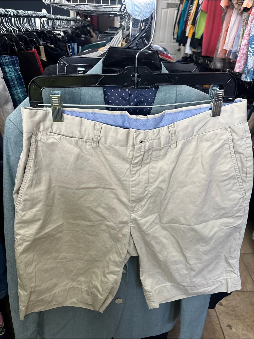 Polo by Ralph Lauren Light Beige Flat Front Men's Shorts